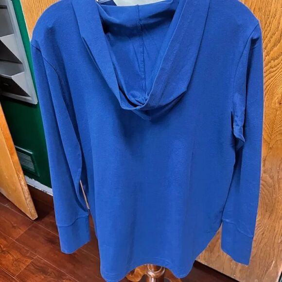 NWOT Life Is Good “Optimist” Blue Hoodie Size Medium #YC28 - Picture 2 of 4